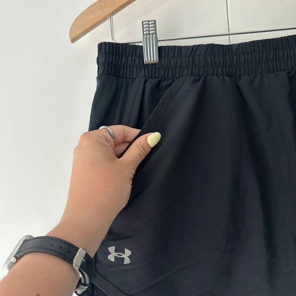 Under Armour Women's Black Shorts with Pockets - Picture 3 of 5